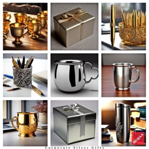 Corporate silver gifts from Duqaa, designed with precision and elegance.
