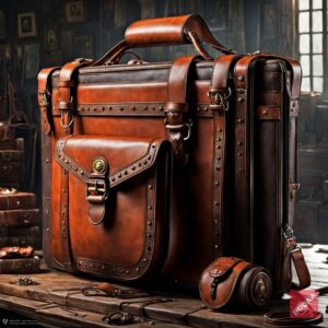 Luxurious leather travel bags by Duqaa for corporate gifting.