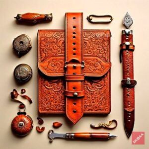 Luxury leather keychains by Duqaa, ideal for corporate gifting.