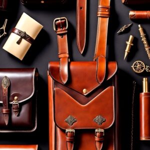 Leather travel accessories by Duqaa, ideal for corporate gifts.