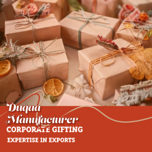 Duqaa.com is a leading manufacturer and exporter of premium corporate gifting solutions. We offer customized gifts including luxury leather goods, engraved silver items, and eco-friendly promotional products. Duqaa ensures timely global shipping and provides personalization options such as engraving and branding to make each gift unique. Perfect for client appreciation and employee recognition.